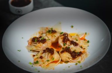 Prawn Wonton in Chili Oil
